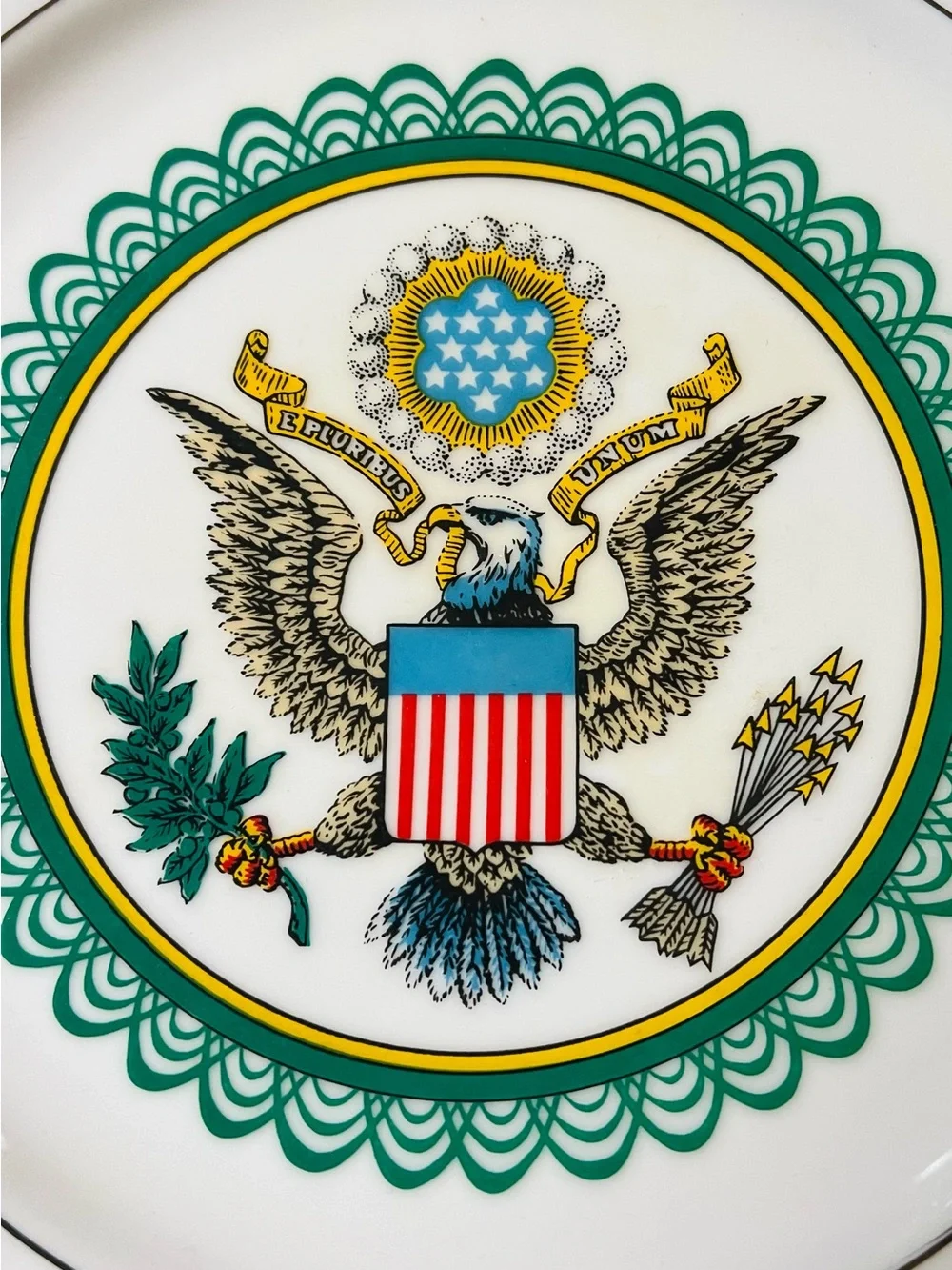 Antique 1976 Bicentennial Great Seal of the United States Decorative Plate